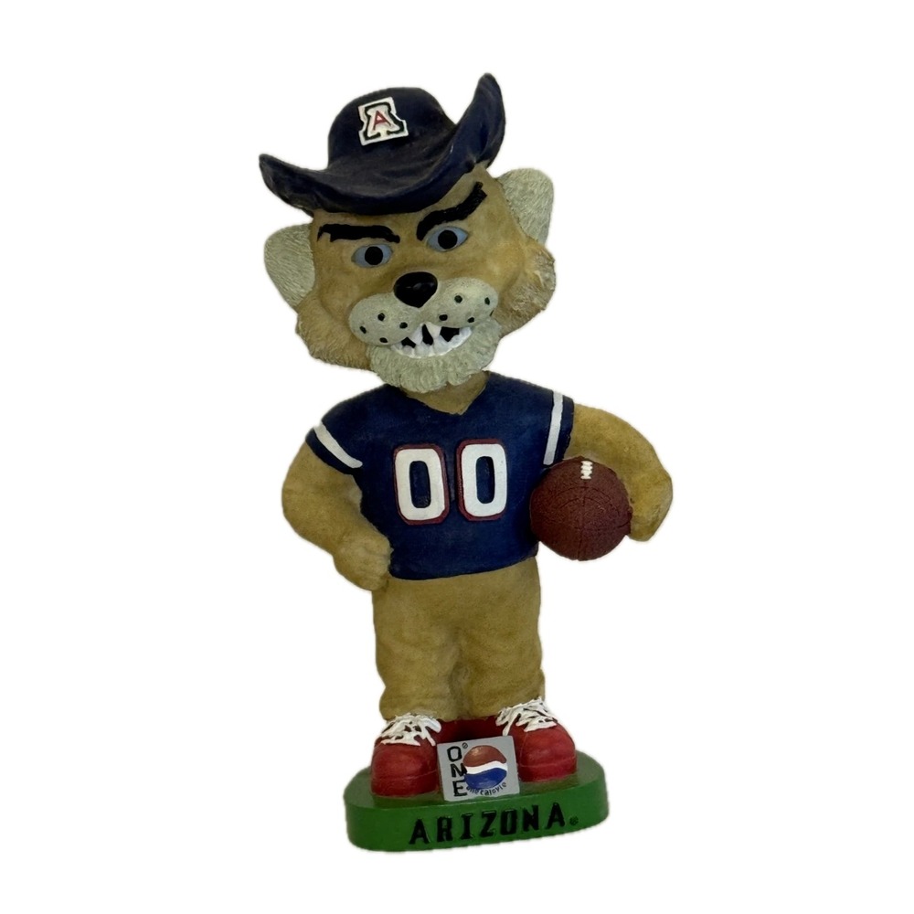 Arizona Wildcats Wilbur Bobblehead Pepsi One NCAA Mascot 7.5" EXC